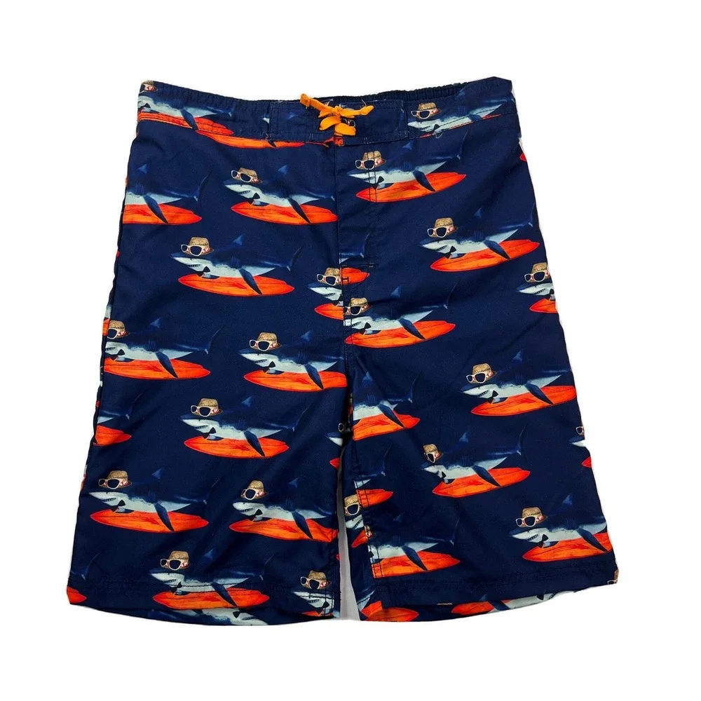 Tommy Bahama Boys XL Sharks Surfboards Hat Sunglasses Swim‎ Trunks Kids Shorts